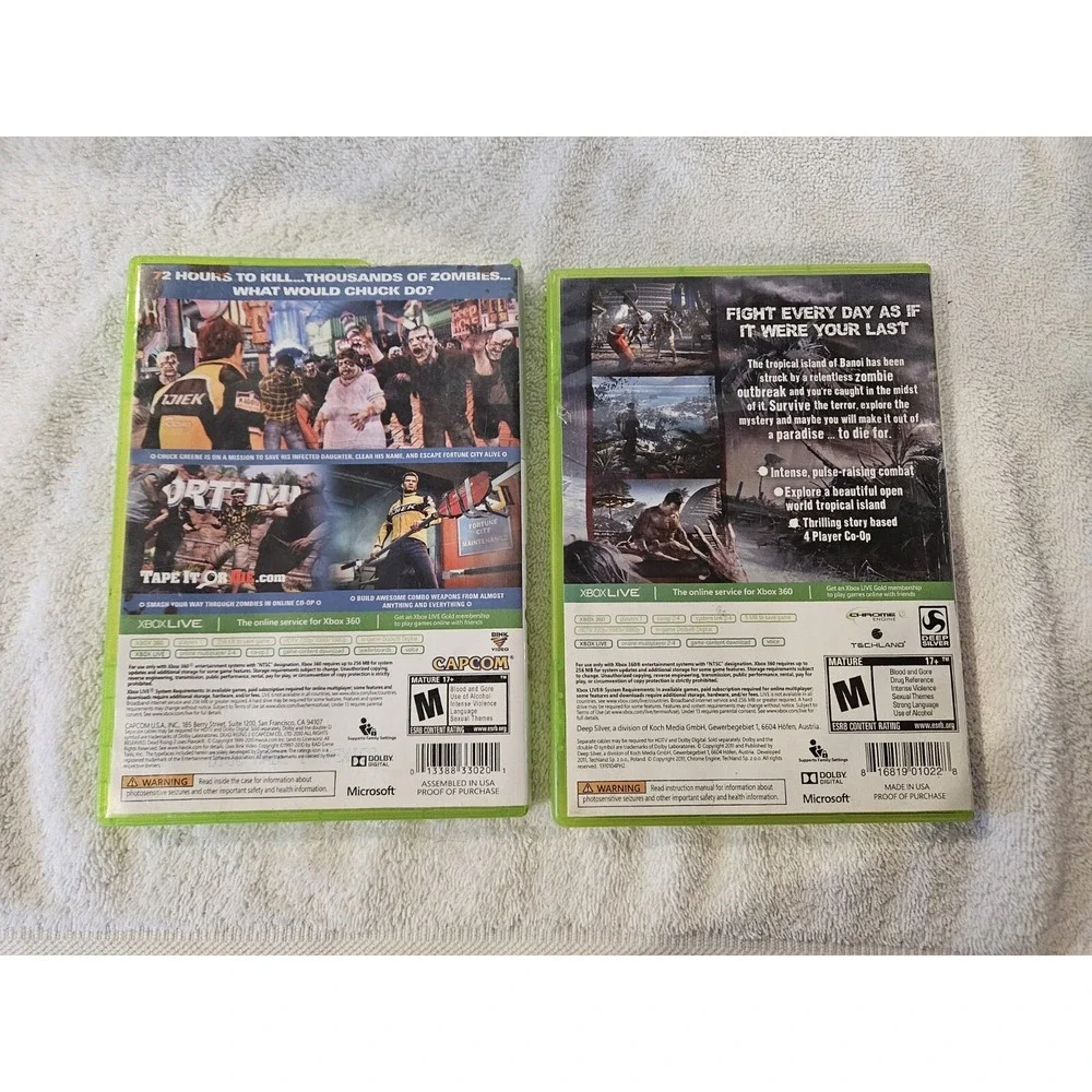 2 Microsoft Xbox 360 Games Dead Island Game Of Year Edition & Dead Rising 2